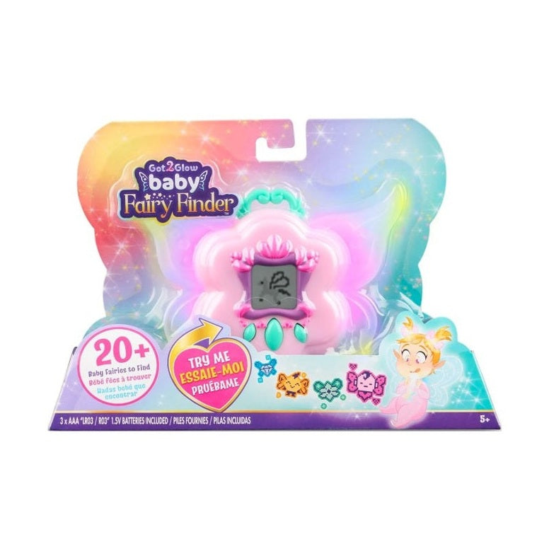 A "Got2Glow Baby Fairy Finder" toy in its packaging.